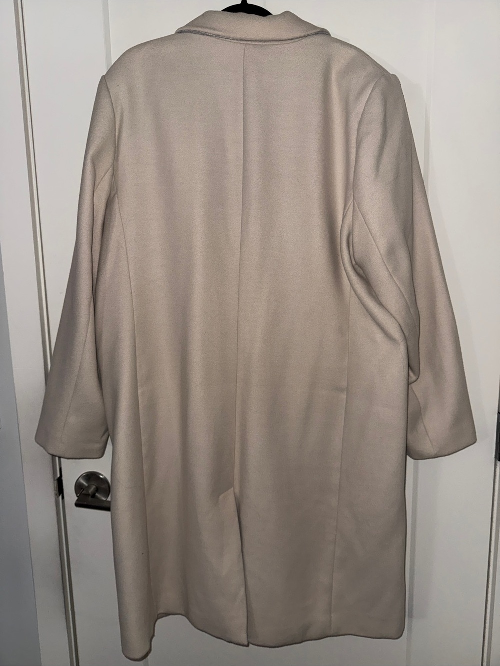 Banana Republic Beige Long Coat XXL | Oversized Tailored Coat - Picture 2 of 5